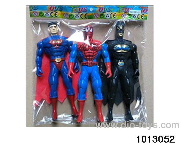 Superman, Spiderman, Batman (19cm) in blister