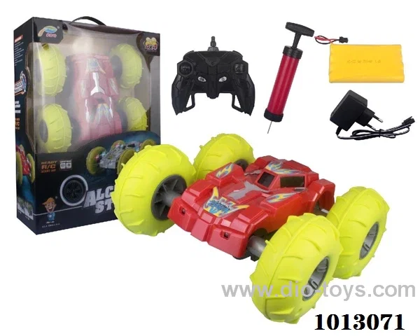 4-wheel drive RC stunt car with 3color mixed loading in window box