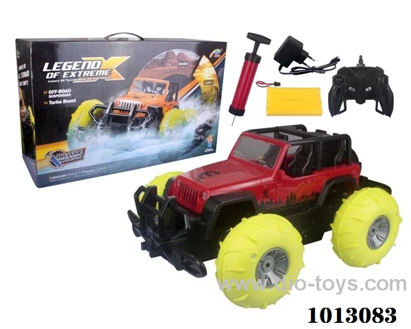 2.4G Four-wheel drive amphibious RC car 2color mixed loading in Color box