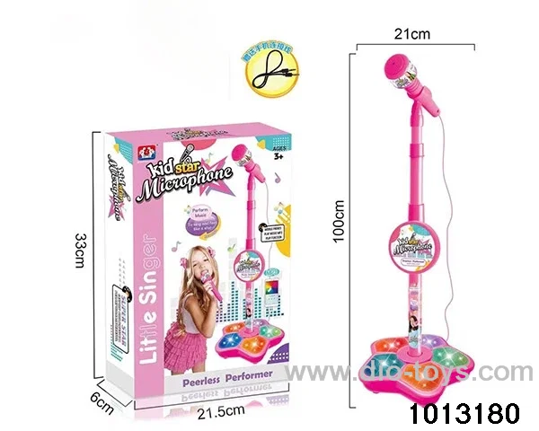 GIRL MICROPHONE WITH 5 LIGHT IN COLOR BOX(BLUE)