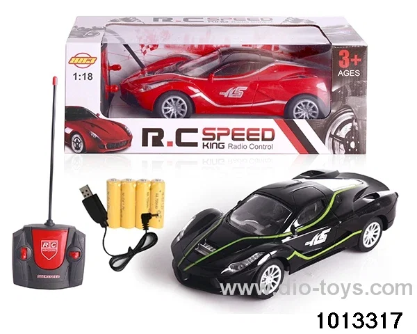 1:18 4ch 27MHz RC car with light in window box（Package electricity）