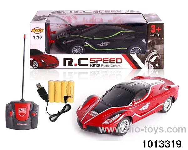 1:18 4ch 27MHz RC car with light in window box（Package electricity）