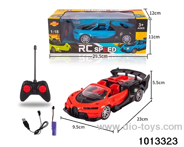1:18 4ch 27MHz RC car with light in window box（Package electricity）