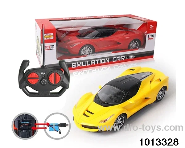 1:16 4ch 27MHz RC car with light in window box（Package electricity）
