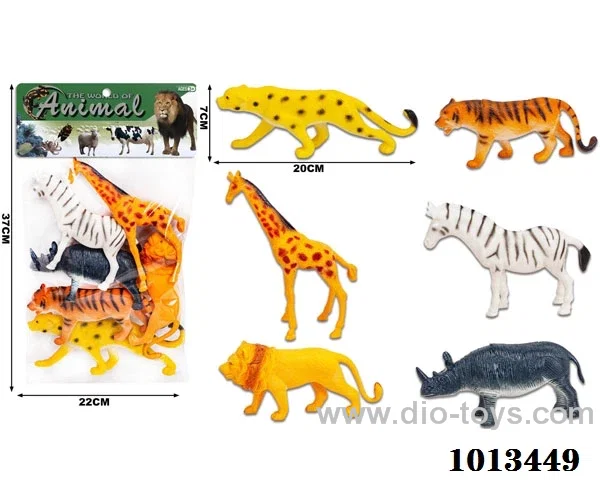 animal set in PP bag with header
