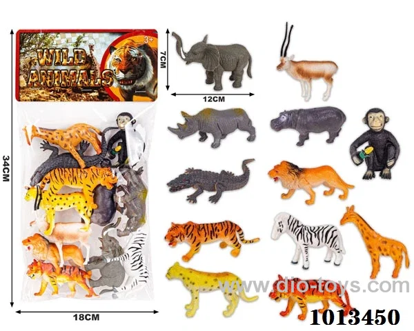 animal set in PP bag with header