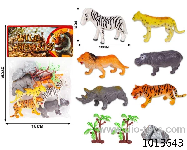 animal set in PP bag with header