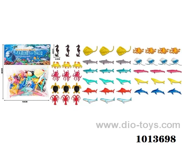 animal set in PP bag with header