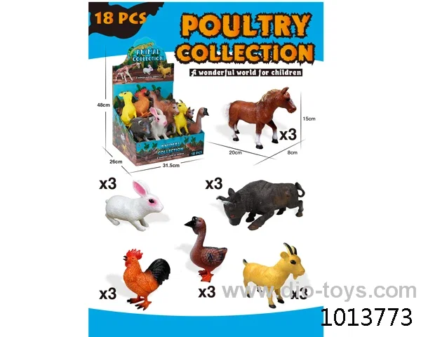 18pcs animal set in display box