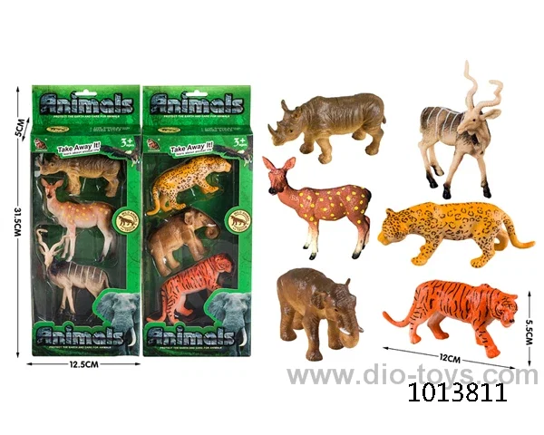 animal set in color box