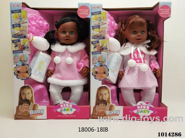 18 inch drink water doll with IC include battery in Window box