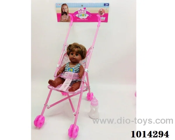 14 inch drink water doll with IC include battery in PP bag with header