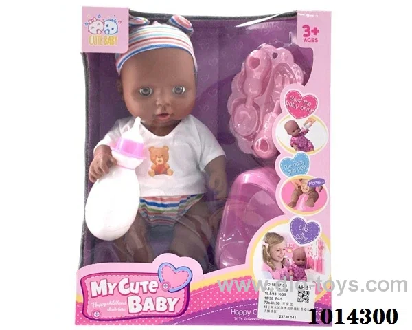 12 inch drink water doll with IC in Window box