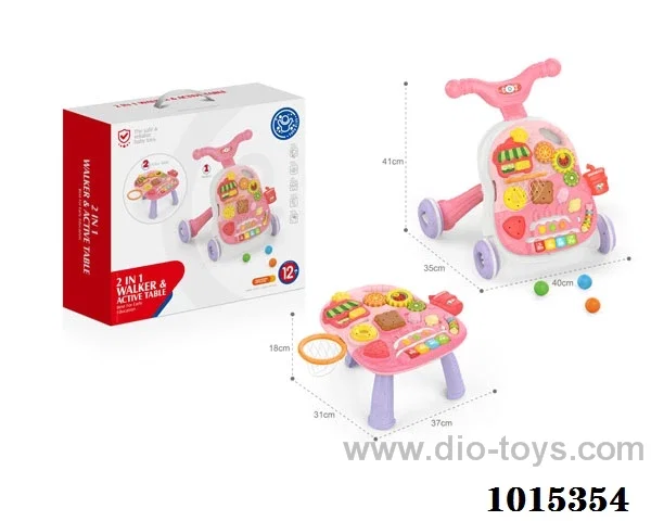 2 in 1 Baby walker with light&music in Color box