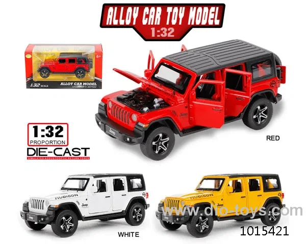 1:32 Return alloy car with sound &light  3color mixed loading in Window box