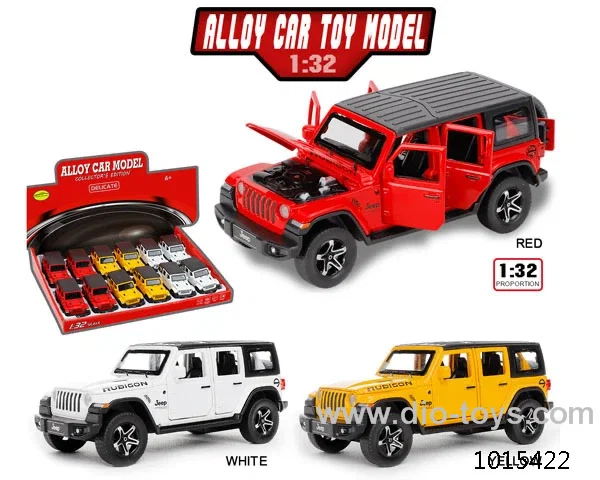 12pcs 1:32 Return alloy car with sound &light  3color mixed loading in Display box