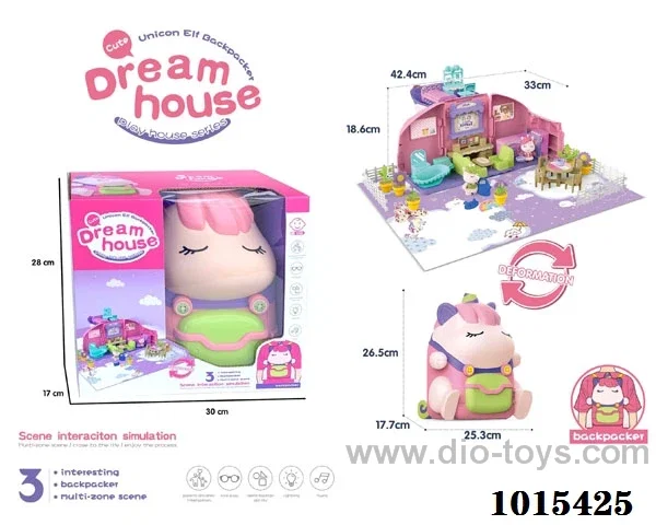 dream house set  with  light &music in window box