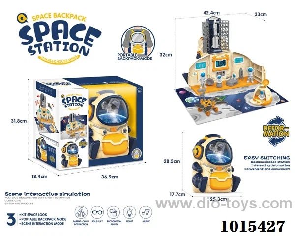 space station with  light &music  in window box