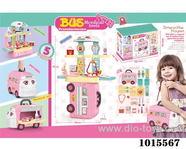 5 in 1  doctor tools bus in color box