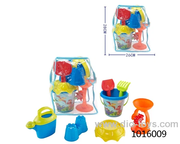 7pcs beach toys in PVC packsack