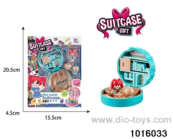 Children's micro-scene toys in window box
