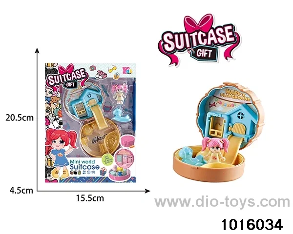 Children's micro-scene toys in window box