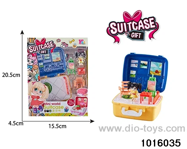 Children's micro-scene toys in window box
