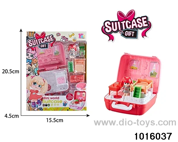 Children's micro-scene toys in window box