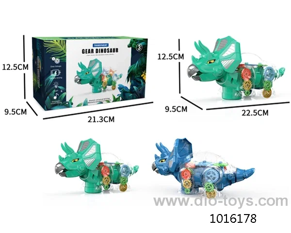 Electric universal gear_x000D_
dinosaur with sound &light in color box