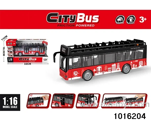 1:16 double-decker city tour bus in display box