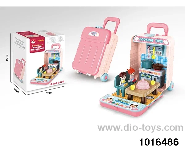 Sliding music trolley case in color box