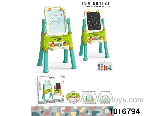 Vertical magnetic double-sided easel (high support feet) in color box