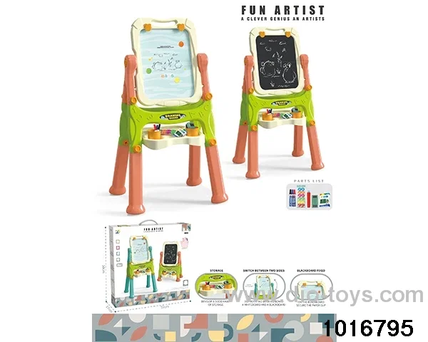 Vertical magnetic double-sided easel (high support feet) in color box