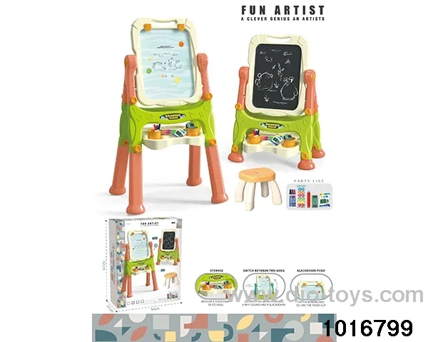 Vertical magnetic double-sided easel (high and low feet 2 in 1) in color box