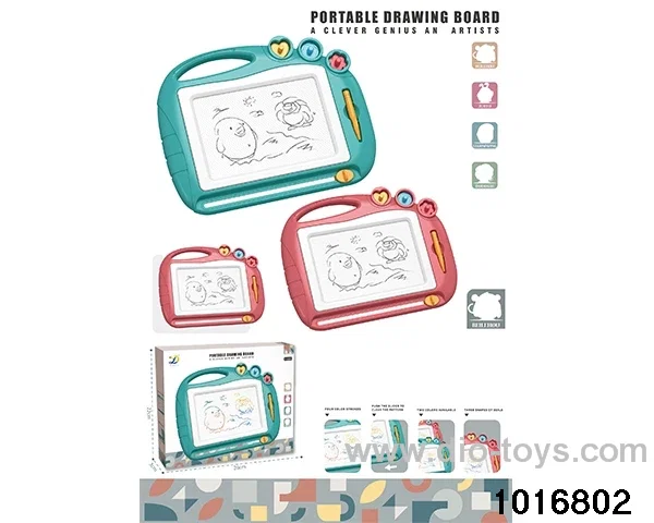 Magnetic drawing board in color box