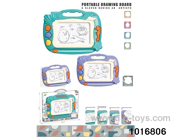 Magnetic drawing board in window box