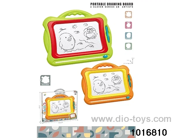 Magnetic drawing board in window box