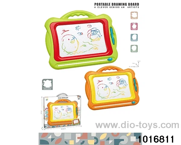 Magnetic drawing board in window box