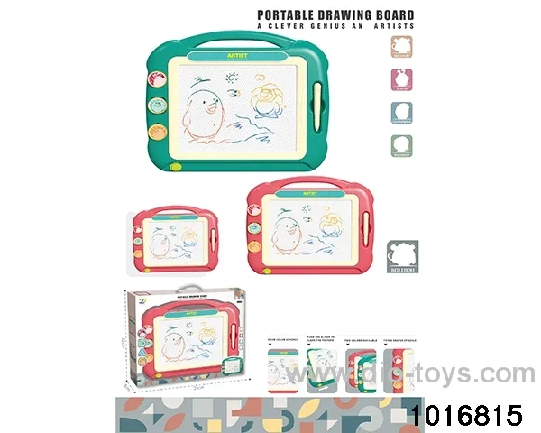 Magnetic drawing board in window box