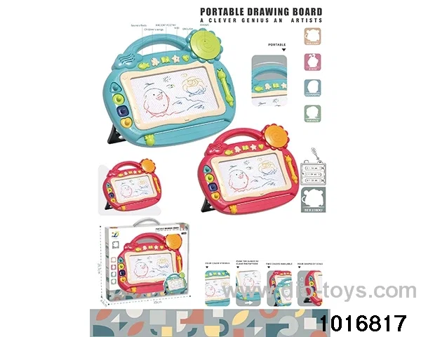 Magnetic drawing board in window box