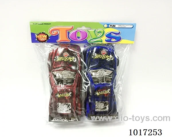 Inertial car 2color mixed loading in poly bag header