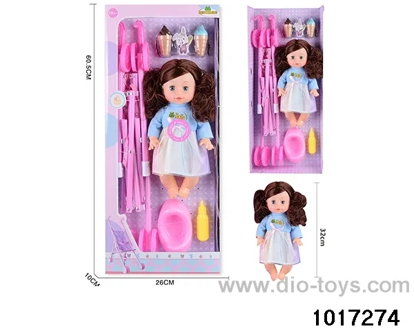 14 inch doll set with ic in window box