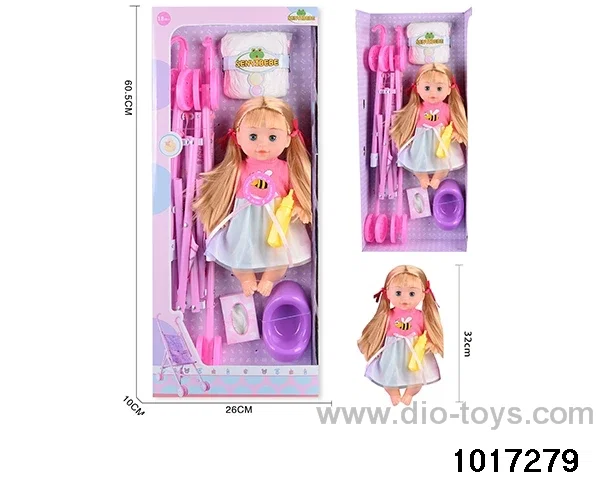 14 inch doll set with ic in window box