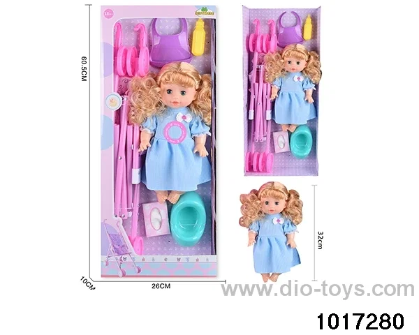 14 inch doll set with ic in window box