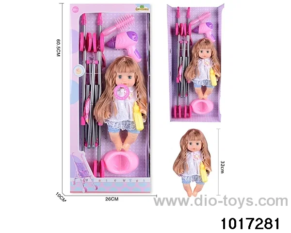 14 inch doll set with ic in window box