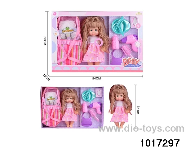 15 inch doll set with ic in window box