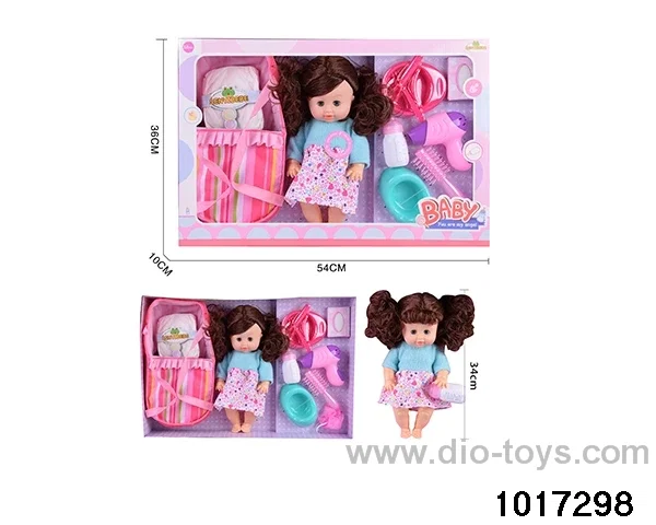 15 inch doll set with ic in window box