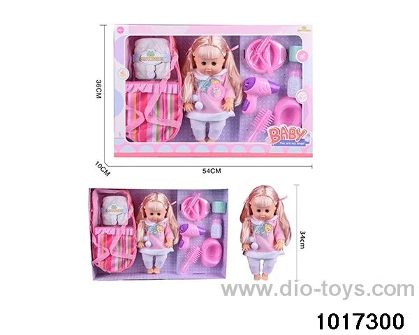 15 inch doll set with ic in window box