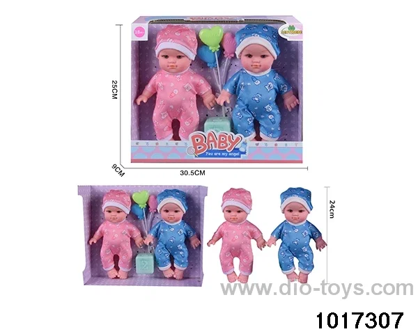 2pcs 10 inch doll set in window box