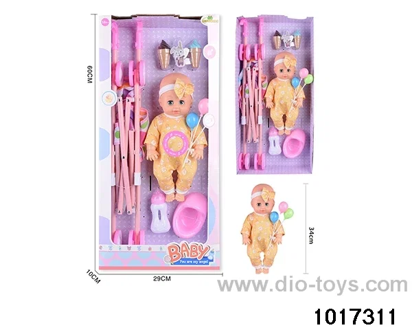 15 inch doll set with ic in window box